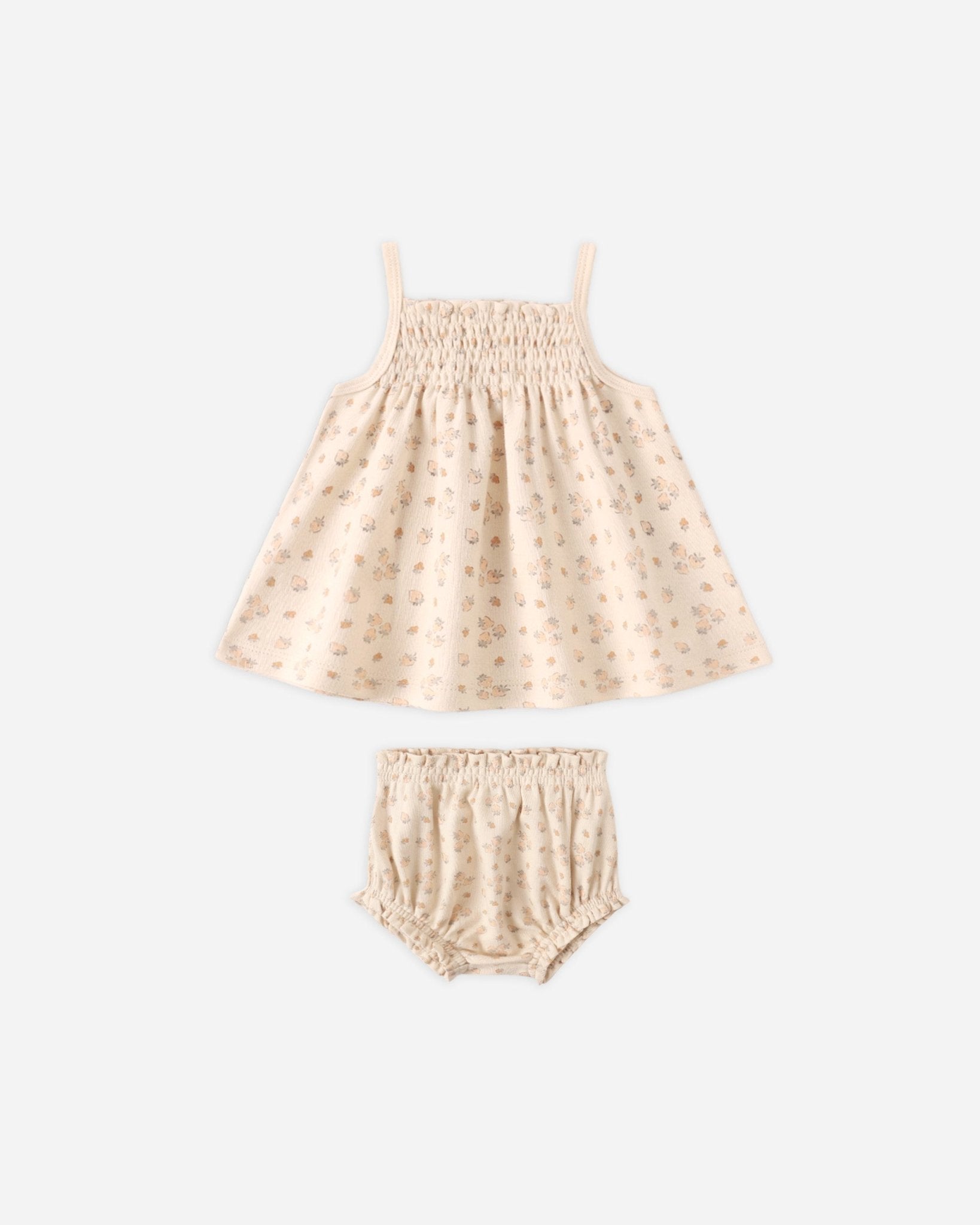 Quincy Mae Smocked Tank + Bloomer Set Strawberries Quincy Mae