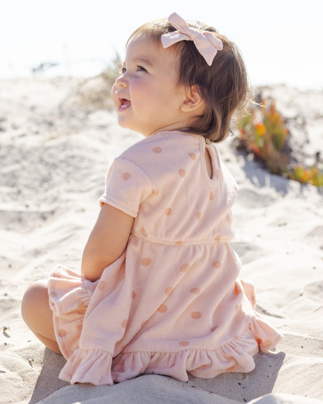 Quincy Mae Terry Dress Polka Dot Quincy Mae