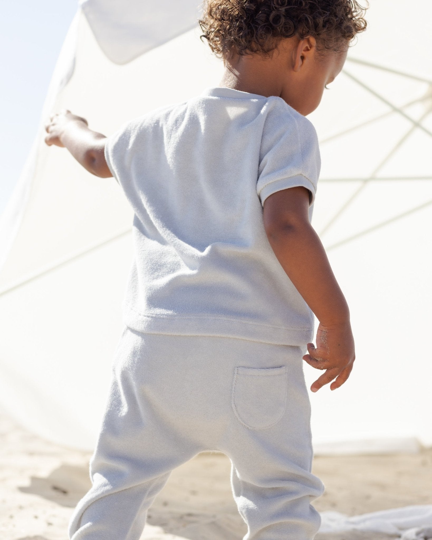 Quincy Mae Terry Tee + Pant Set Sky Quincy Mae