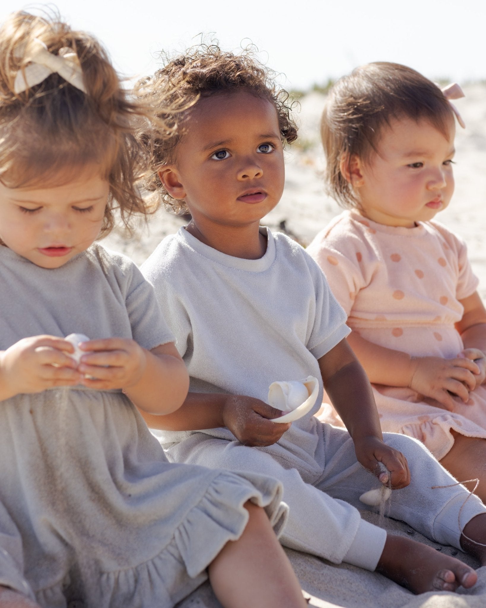 Quincy Mae Terry Tee + Pant Set Sky Quincy Mae