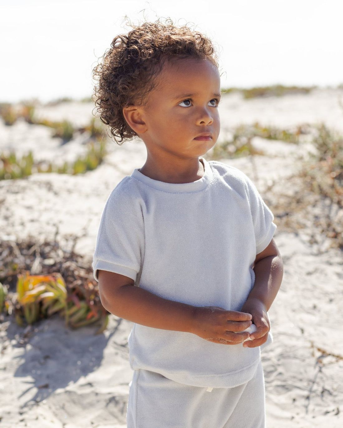 Quincy Mae Terry Tee + Pant Set Sky Quincy Mae