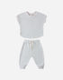Quincy Mae Terry Tee + Pant Set Sky Quincy Mae