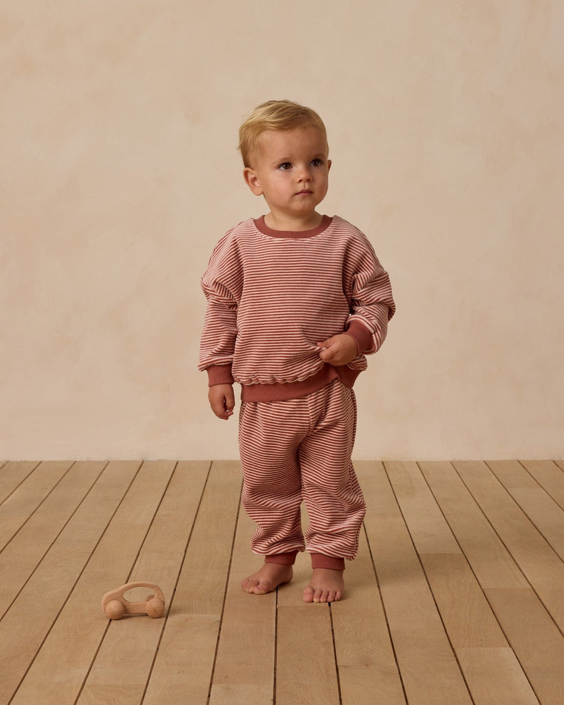 Quincy Mae Velour Relaxed Sweatpant || Candy Stripe Quincy Mae