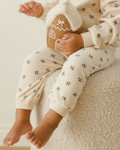Quincy Mae Velour Relaxed Sweatpant || Holly Berry Quincy Mae