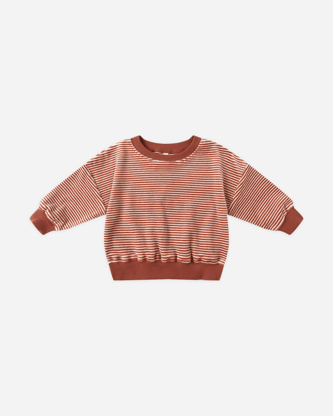 Quincy Mae Velour Relaxed Sweatshirt || Candy Stripe Quincy Mae