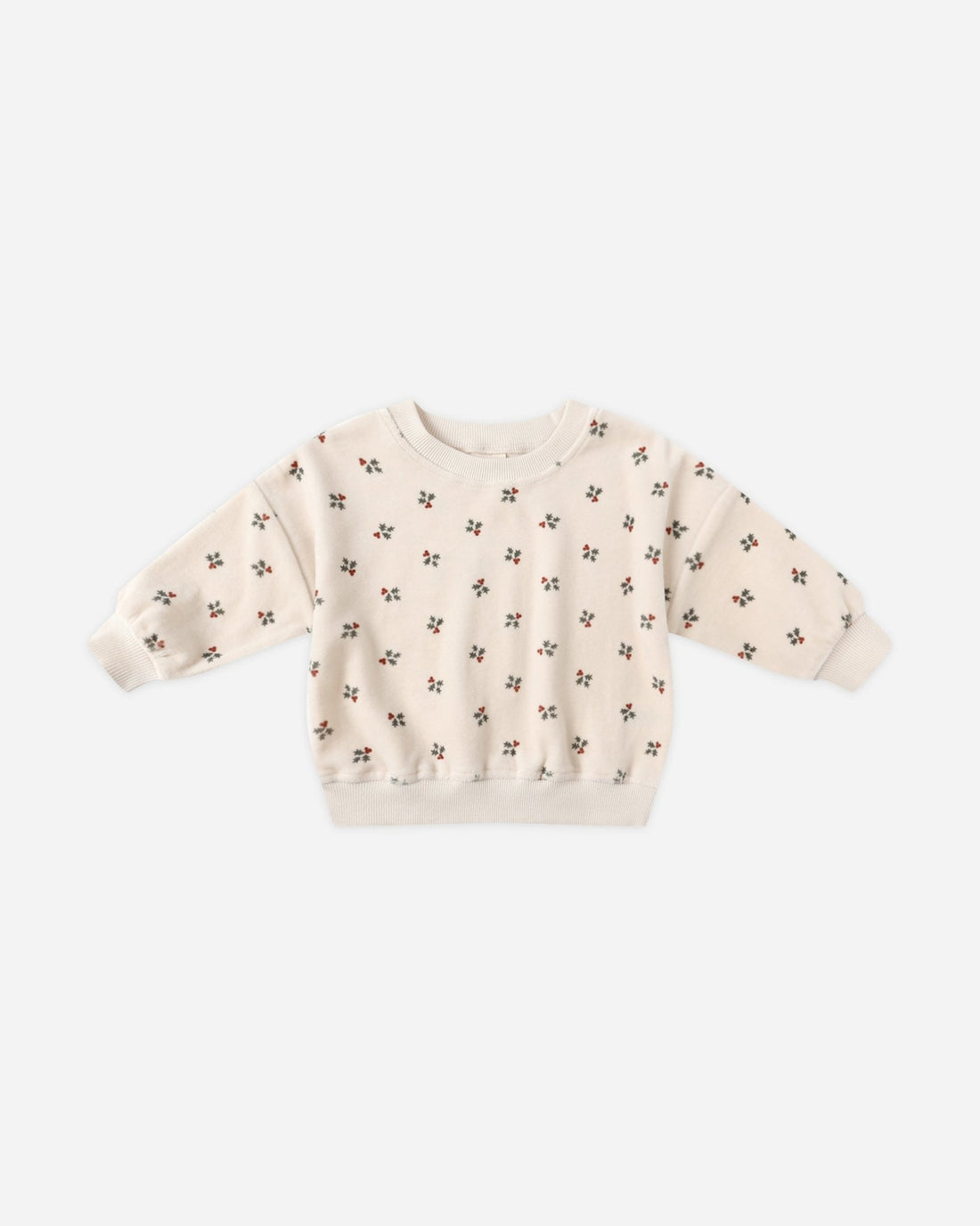 Quincy Mae Velour Relaxed Sweatshirt || Holly Berry Quincy Mae