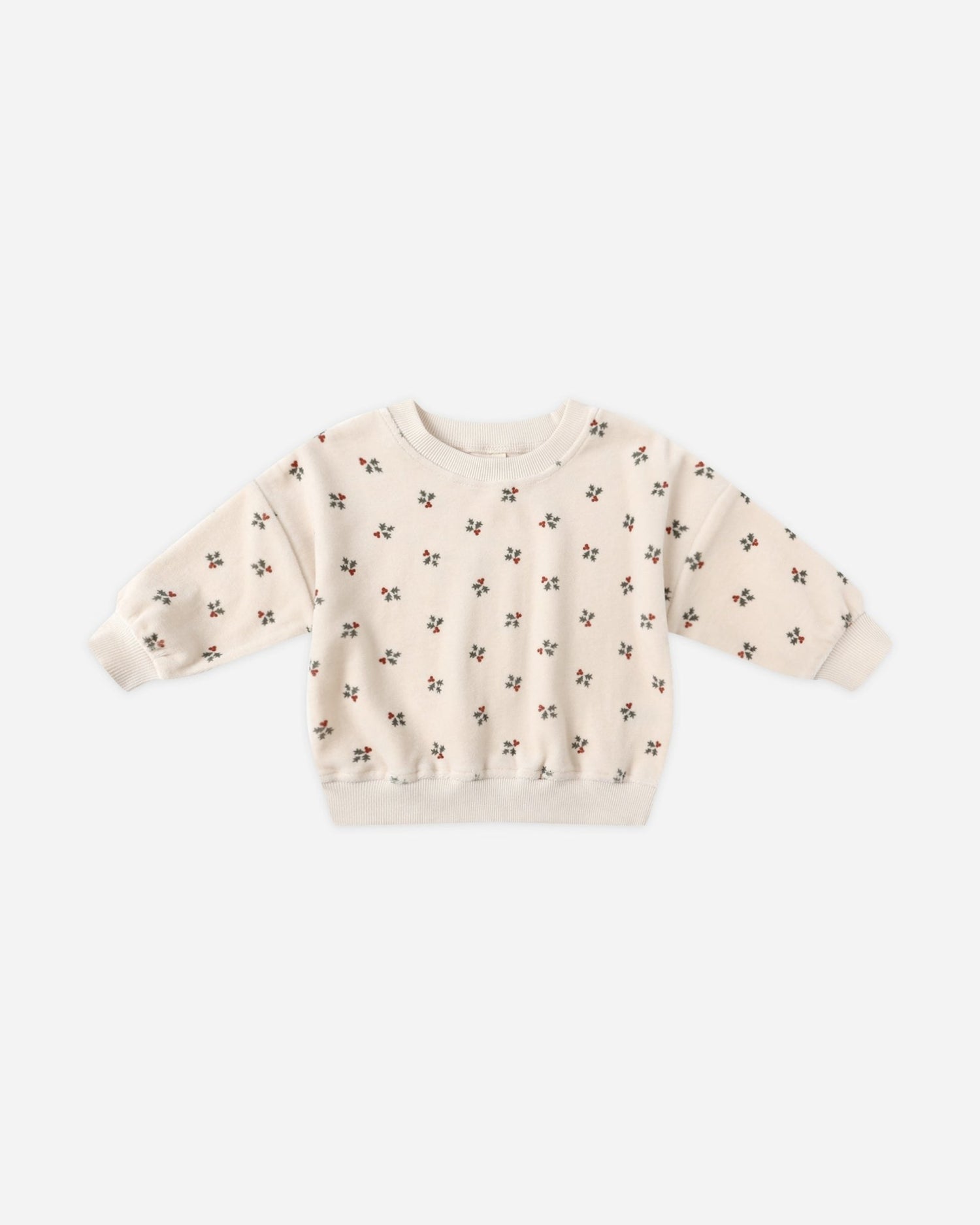 Quincy Mae Velour Relaxed Sweatshirt || Holly Berry Quincy Mae