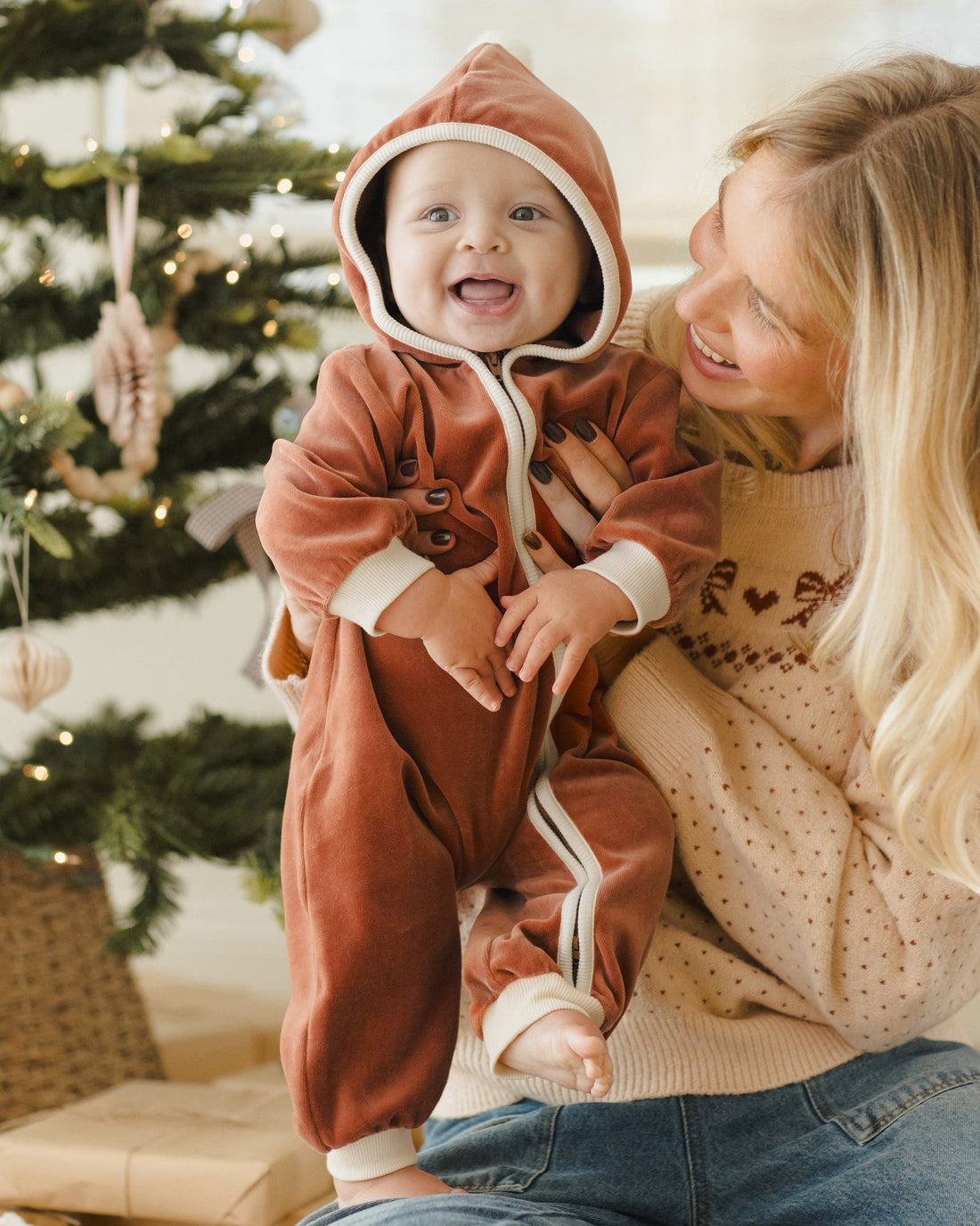 Quincy Mae Velour Zip Jumpsuit || Cranberry Quincy Mae