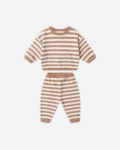 Quincy Mae Waffle Slouch Set || Harvest Stripe Quincy Mae New