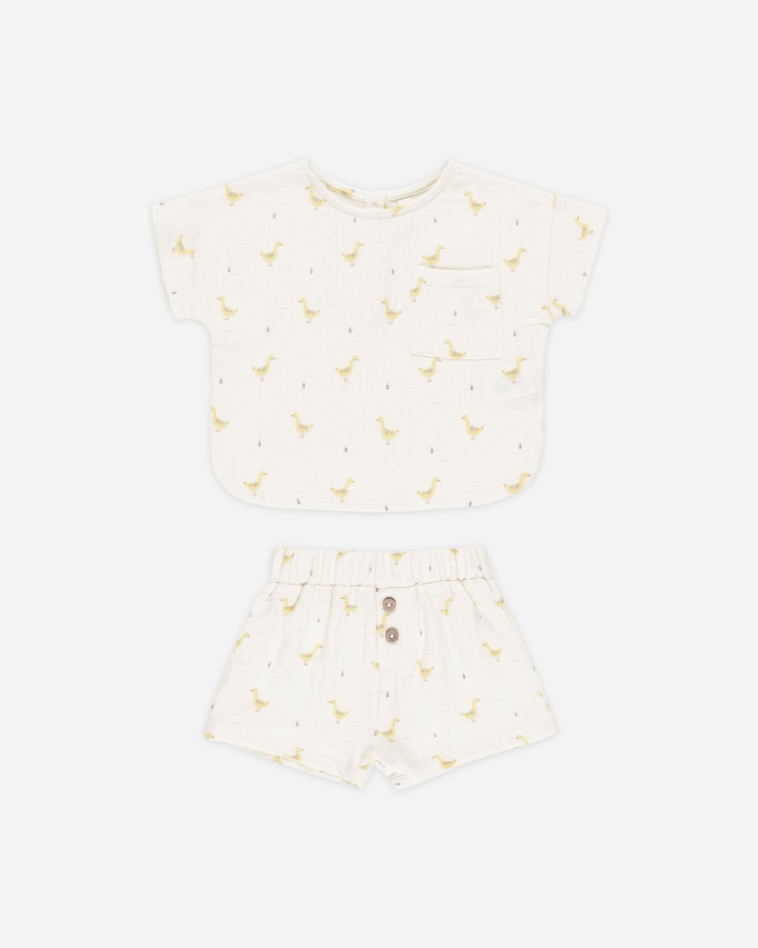 Quincy Mae Woven Boxy Top + Short Set || Geese Quincy Mae