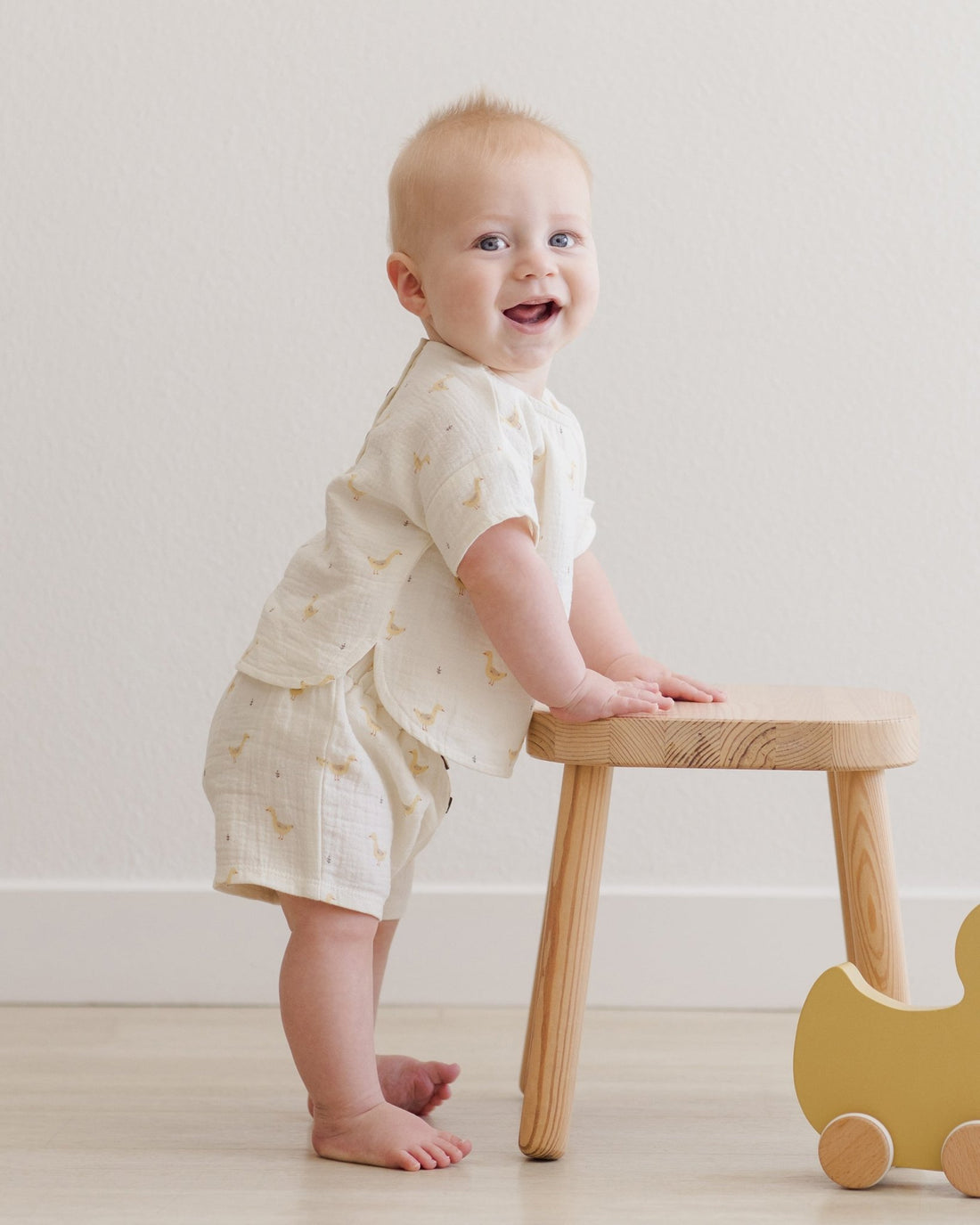 Quincy Mae Woven Boxy Top + Short Set || Geese Quincy Mae