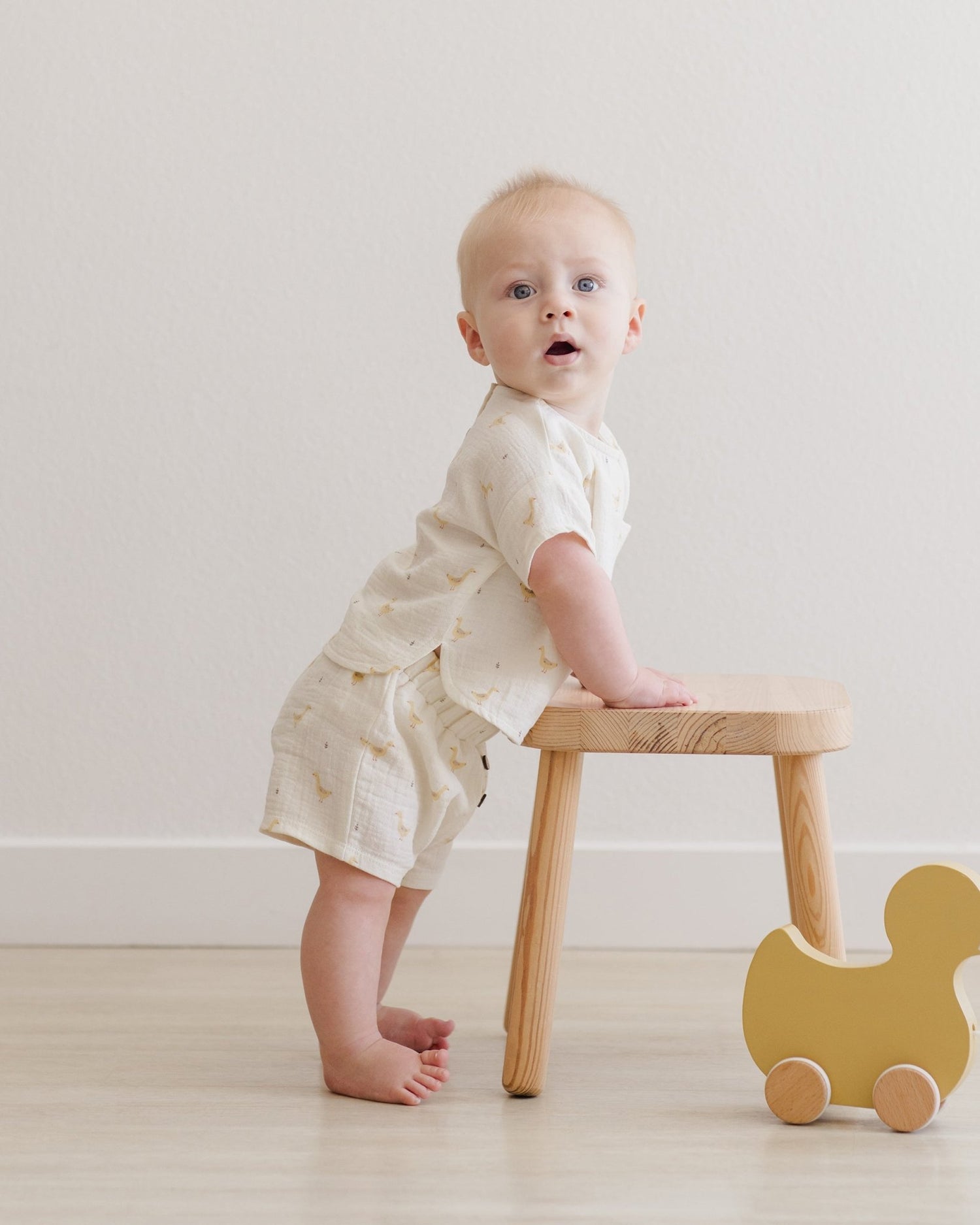 Quincy Mae Woven Boxy Top + Short Set || Geese Quincy Mae