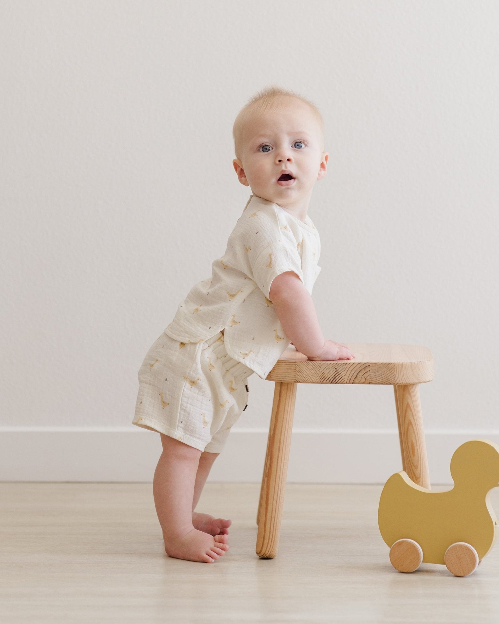 Quincy Mae Woven Boxy Top + Short Set || Geese Quincy Mae