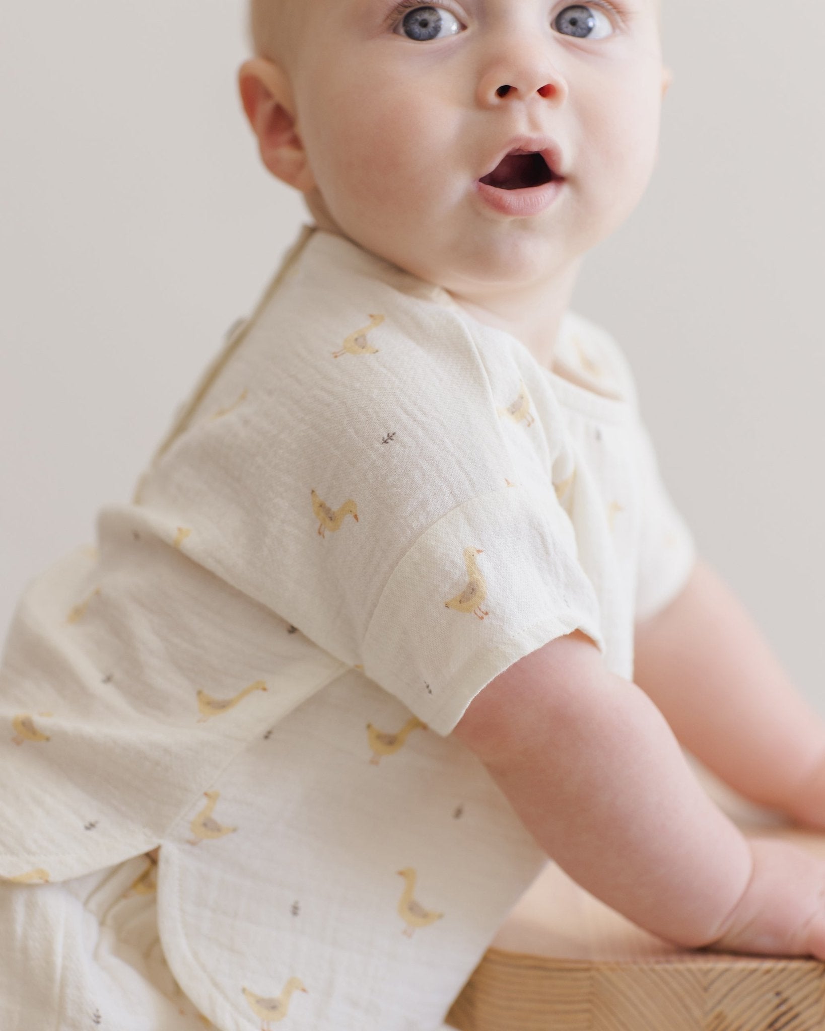 Quincy Mae Woven Boxy Top + Short Set || Geese Quincy Mae