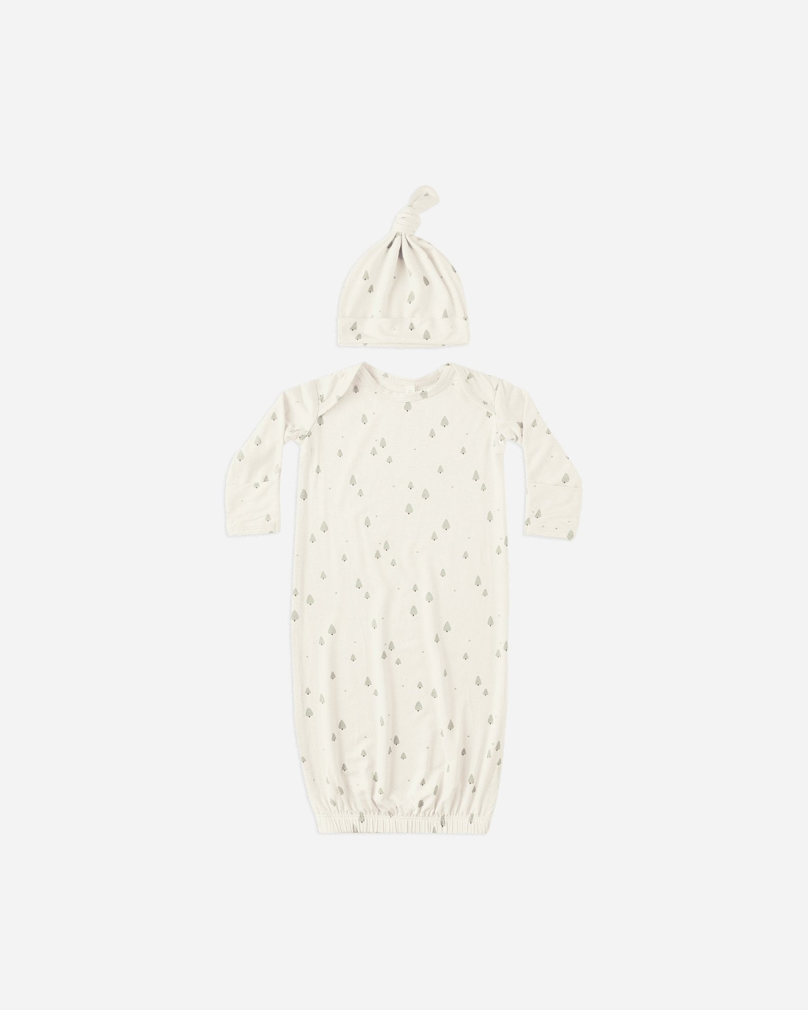 Quincy MaeBamboo Baby Gown + Hat Set || Trees Quincy Mae