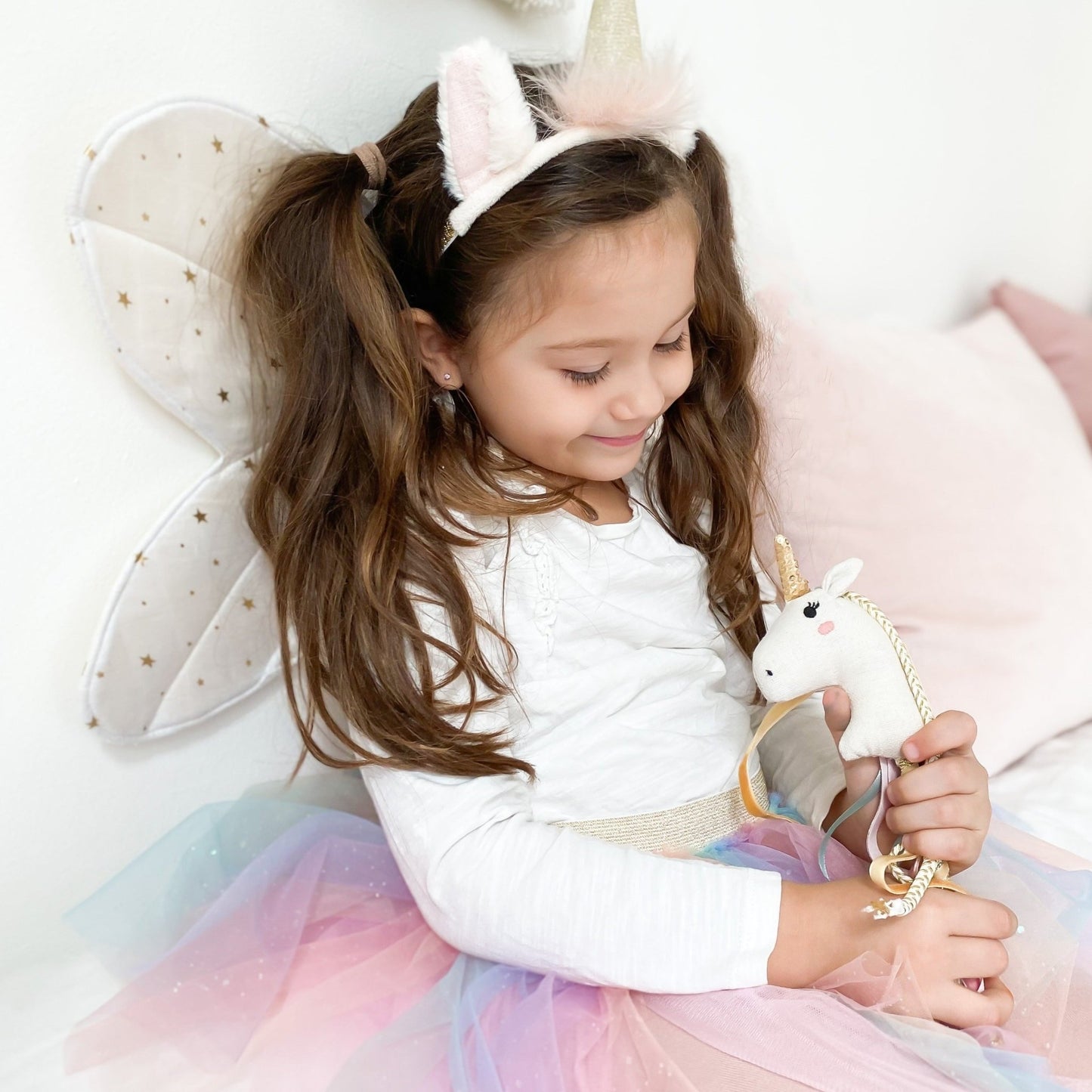 Rainbow Tutu & Unicorn Headband Set MON AMI - enjoykidsus