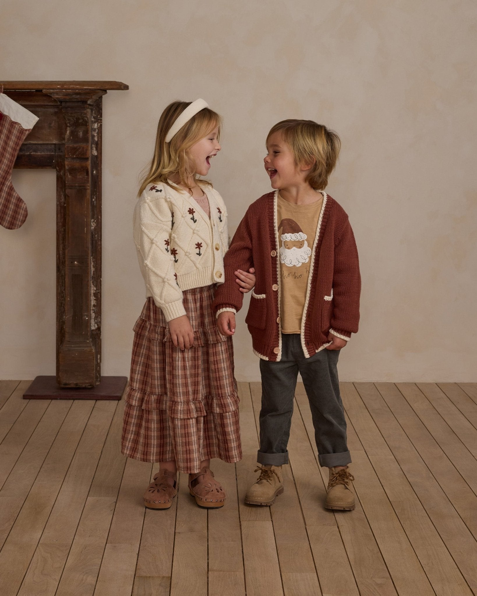 Rylee + Cru Raw Edge Long Sleeve Tee || Santa Rylee + Cru