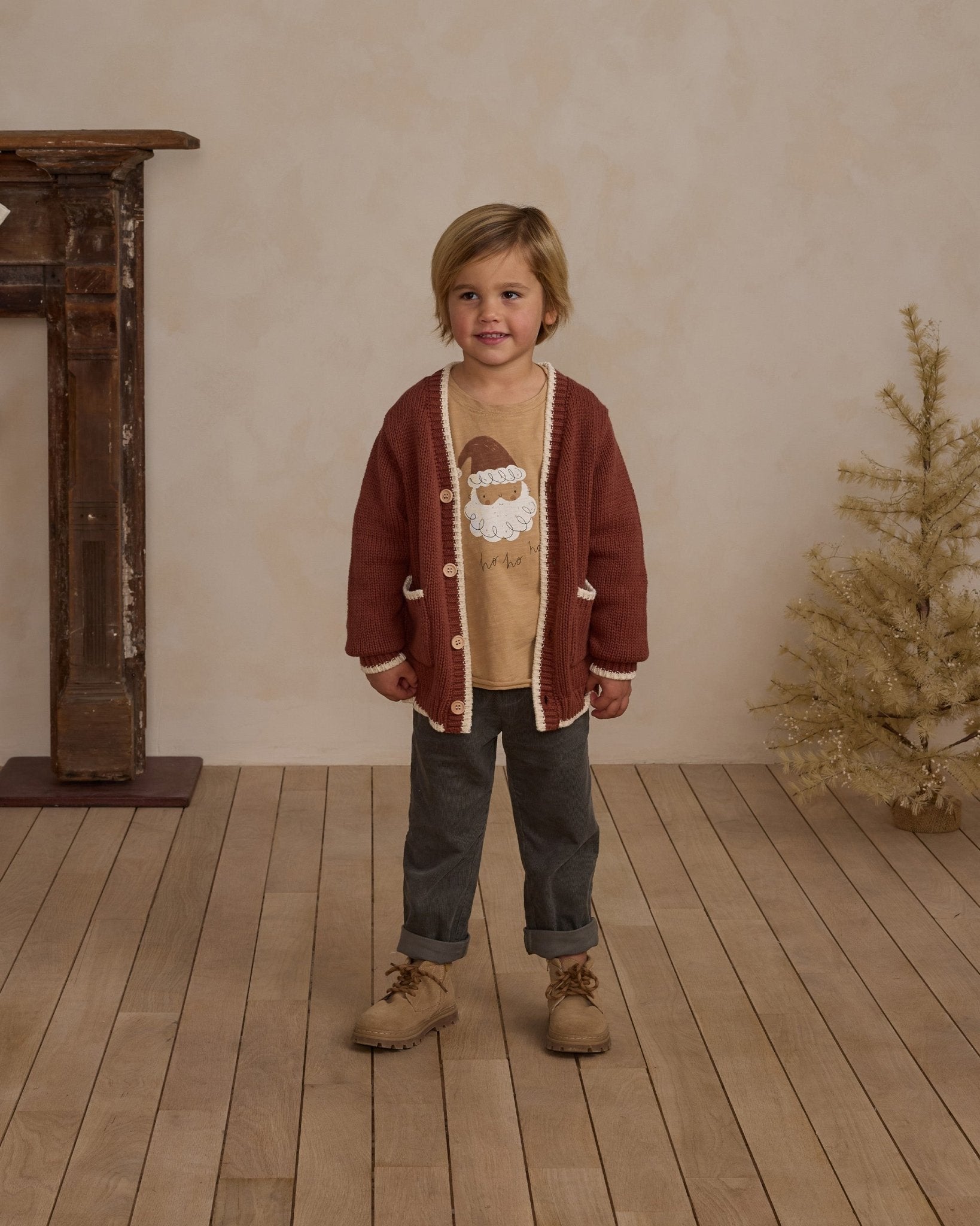 Rylee + Cru Raw Edge Long Sleeve Tee || Santa Rylee + Cru