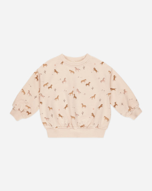 Relaxed Sweatshirt || Horses Rylee + Cru - enjoykidsus