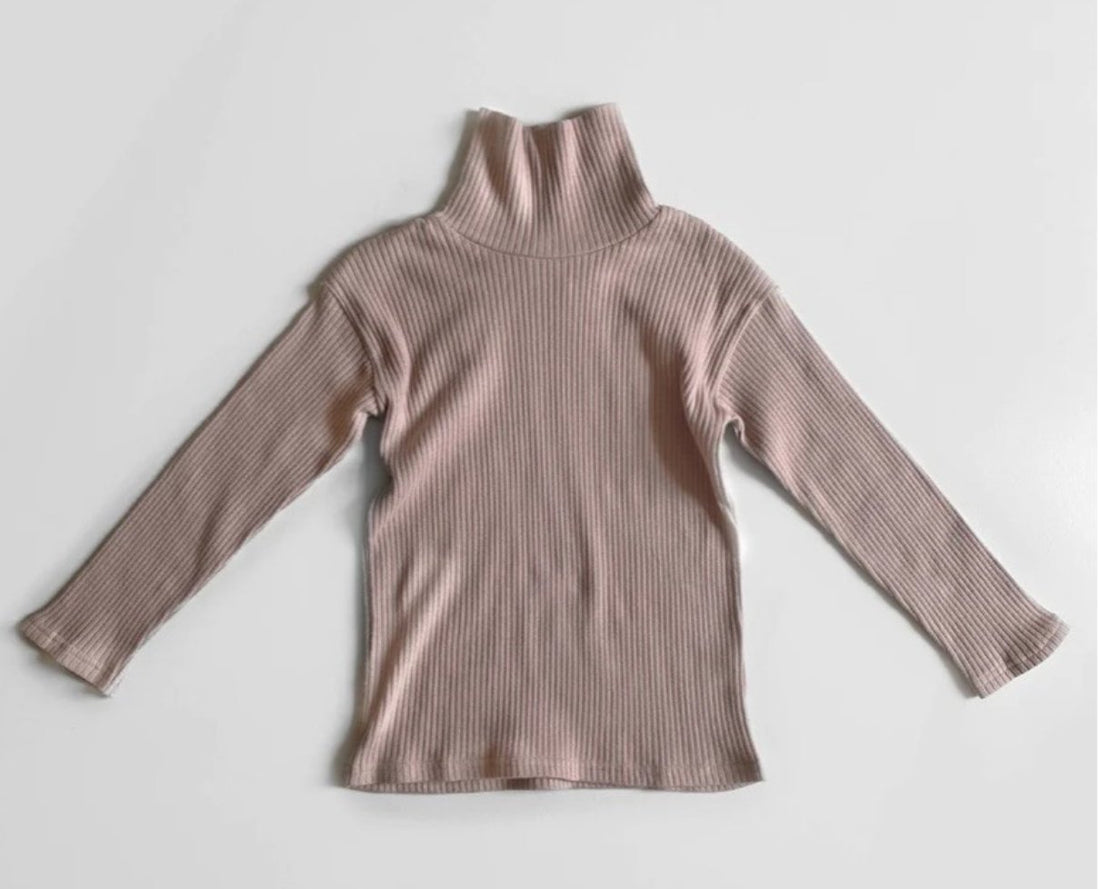 The Simple Folk Ribbed Turtleneck - ANTIQUE ROSE The Simple Folk