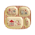 Rice by Rice Fun Fair Pink Divided Melamine Plate Rice by Rice