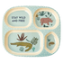 Rice by Rice Jungle Animals Divided Melamine Plate - Blue Rice by Rice