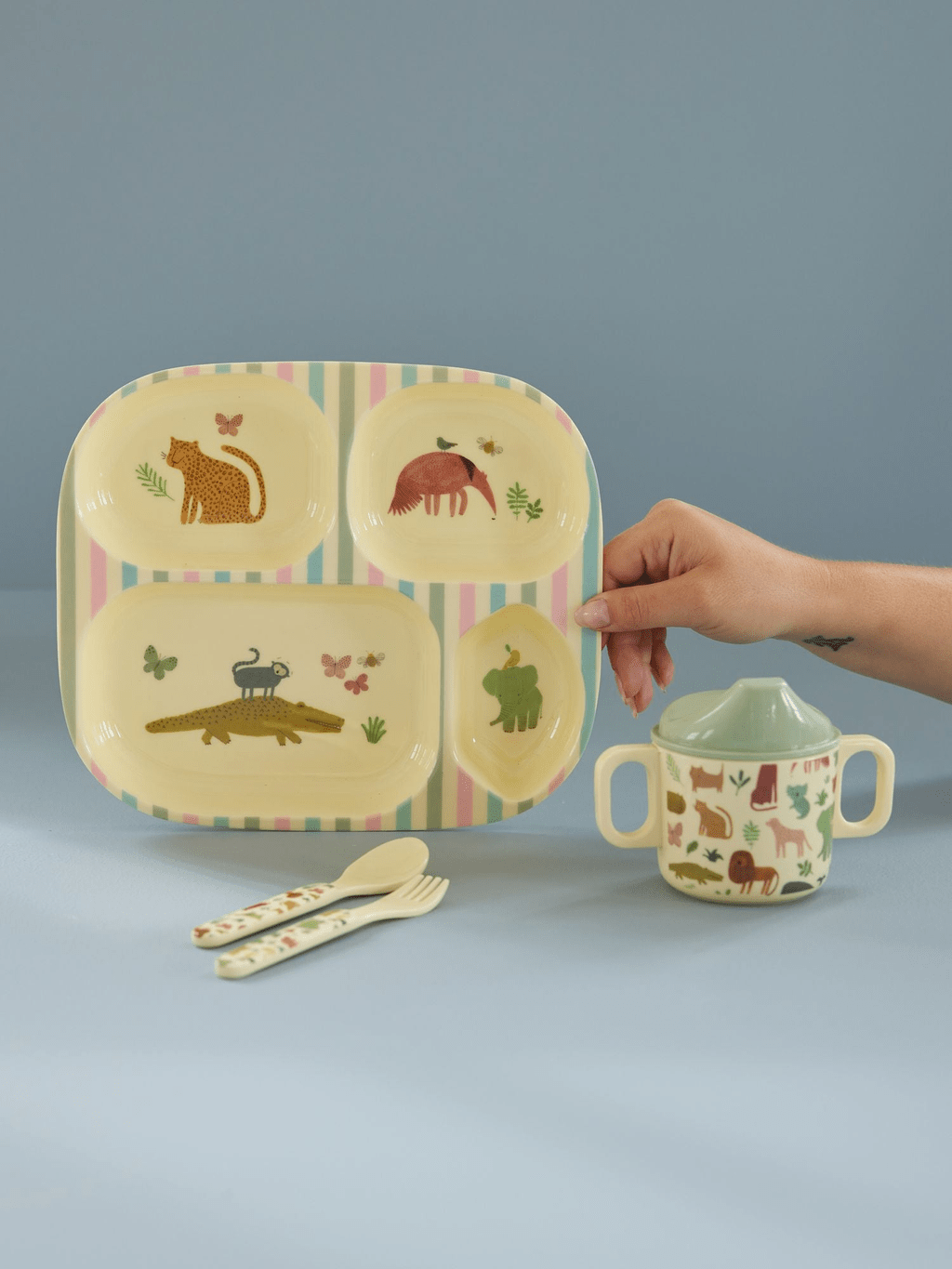 Rice by Rice Sweet Jungle Baby Dinner Set - 4 Piece Rice by Rice