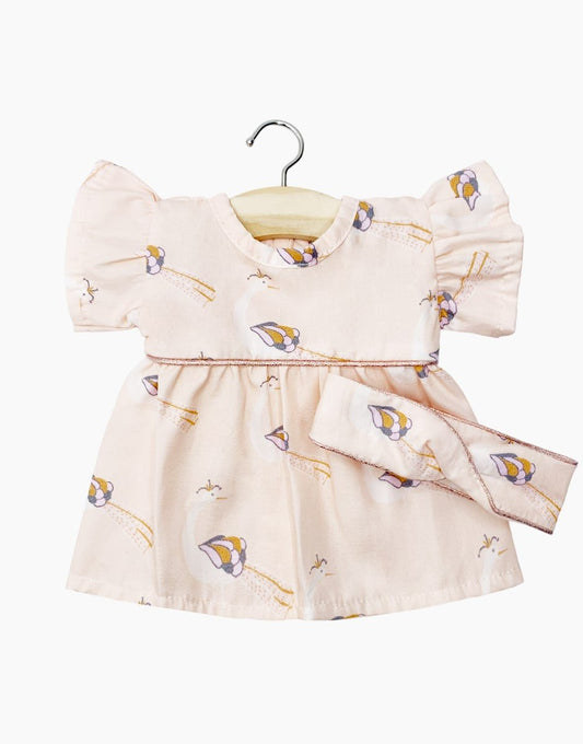 Robe Daisy et son headband croisé en coton Peacock roses Minikane - enjoykidsus