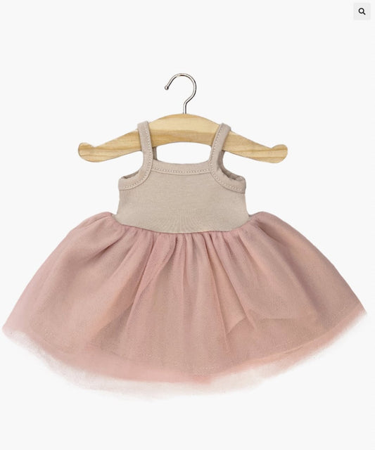 Rosella linen and tulle rose bagatelle tutu dress Minikane - enjoykidsus