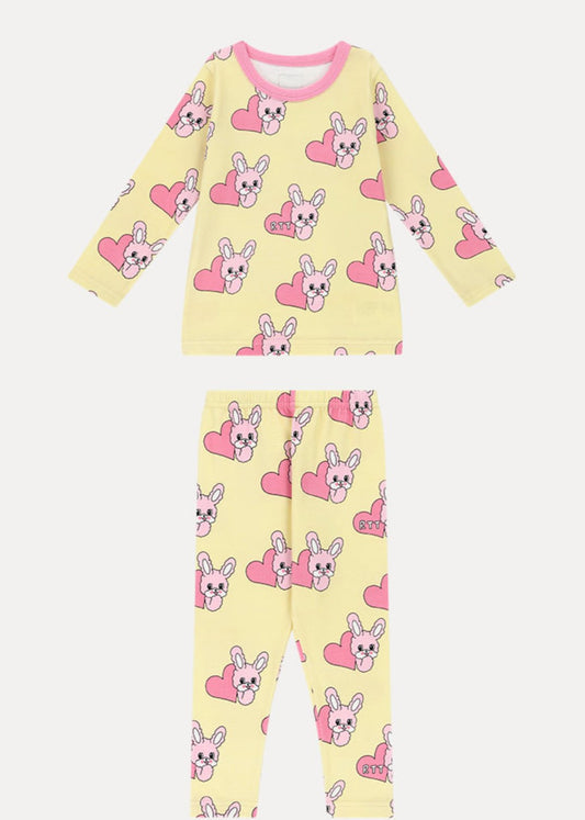 Rototo bebe Saltsung fit set pj - Heart bunny Rototo bebe - enjoykidsus