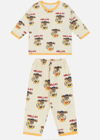 Rototo bebe Saltsung loose set pj - bear on the phone Rototo bebe - enjoykidsus