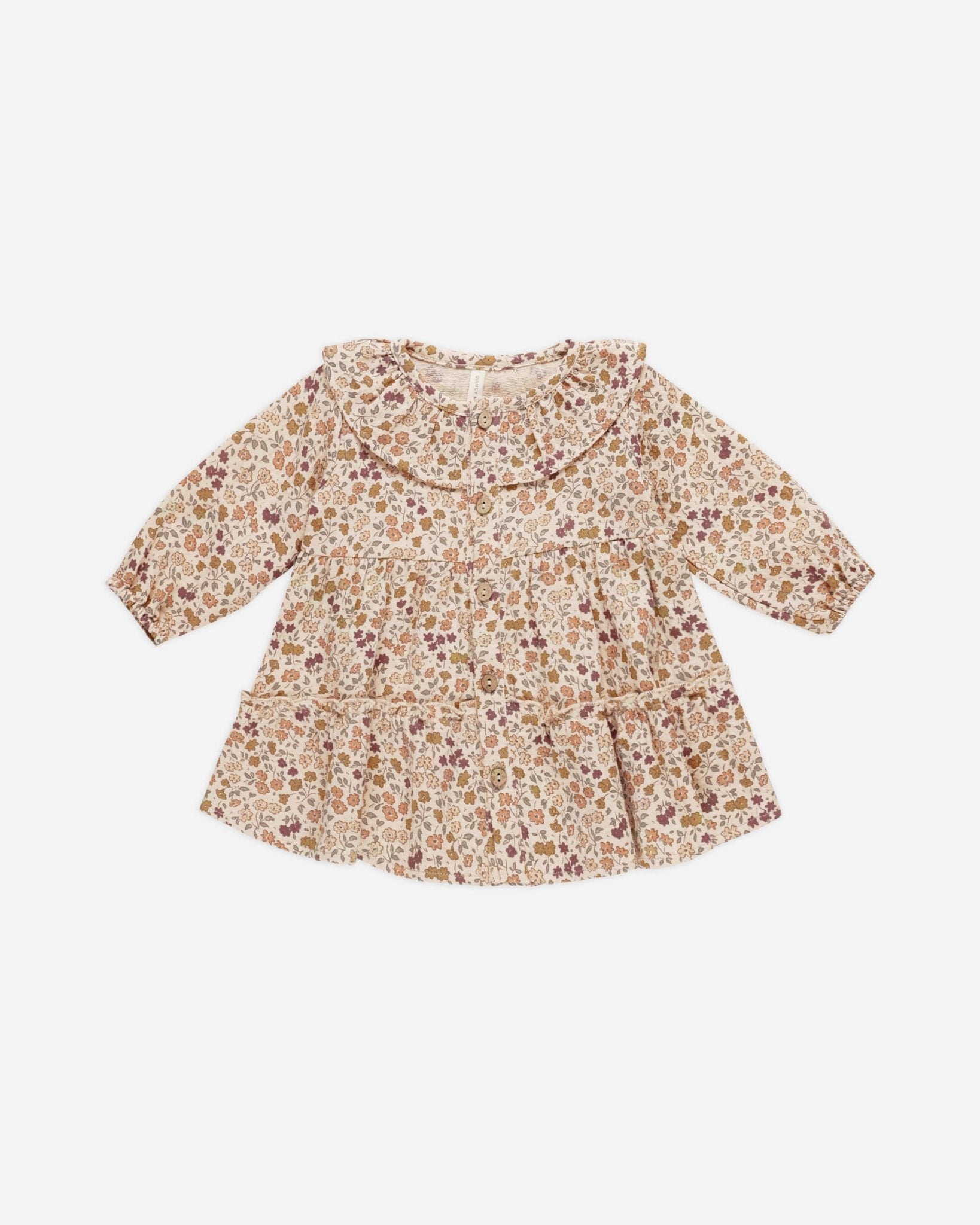 Ruffle Collar Button Dress || Posy Quincy Mae - enjoykidsus