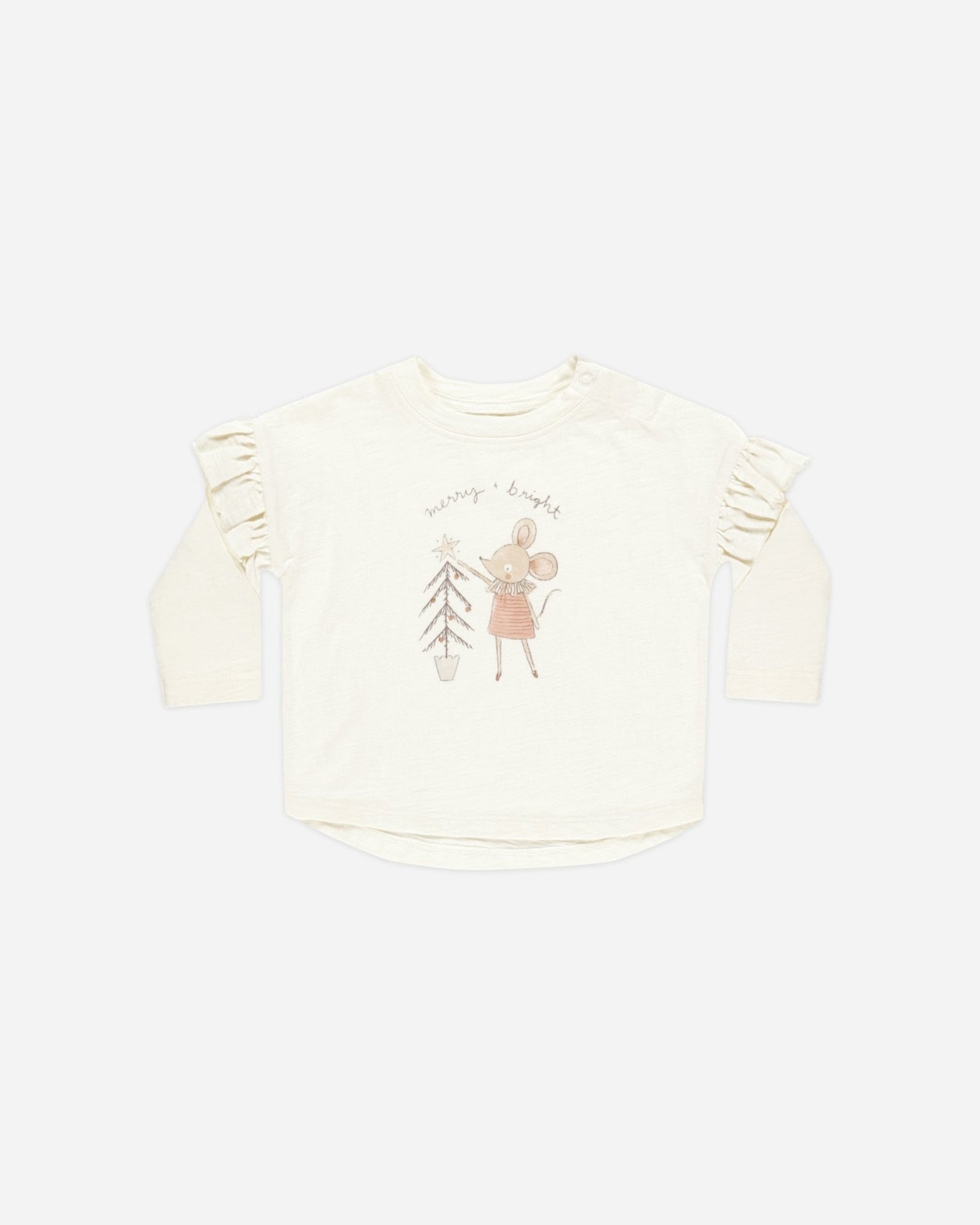 Ruffle Long Sleeve Tee || Mouse Rylee + Cru - enjoykidsus