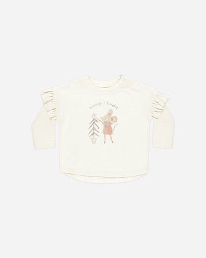 Ruffle Long Sleeve Tee || Mouse Rylee + Cru - enjoykidsus