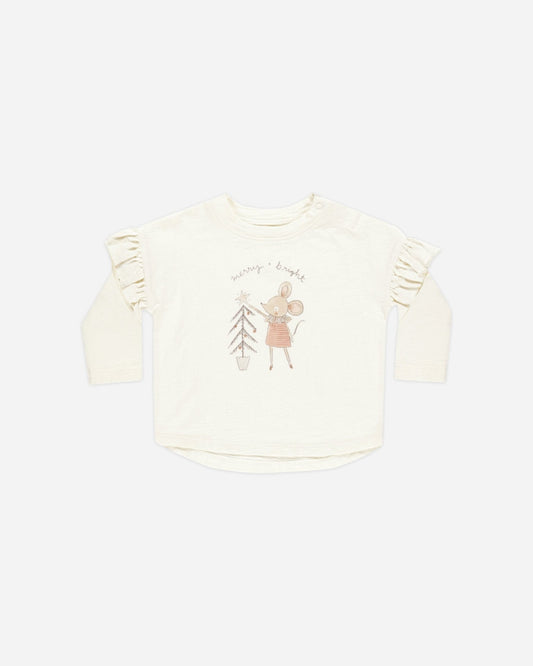 Ruffle Long Sleeve Tee || Mouse Rylee + Cru - enjoykidsus