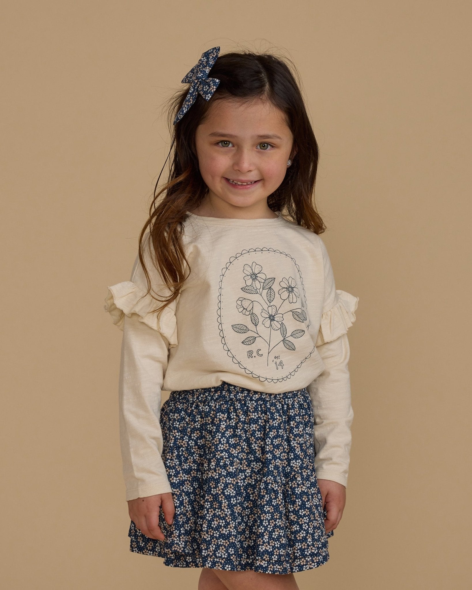 Ruffle Long Sleeve Tee || Wildflower Rylee + Cru - enjoykidsus