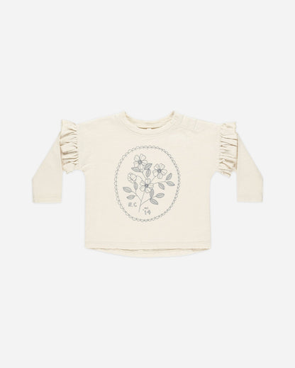 Ruffle Long Sleeve Tee || Wildflower Rylee + Cru - enjoykidsus