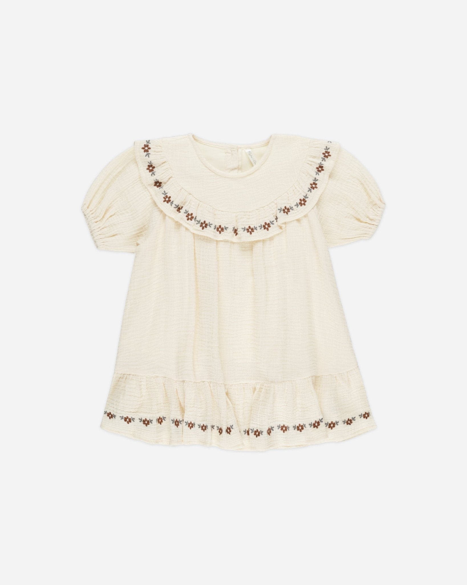 Rylee + Cru Cordelia Dress – Natural | Girls Embroidered Cotton Dress Rylee + Cru