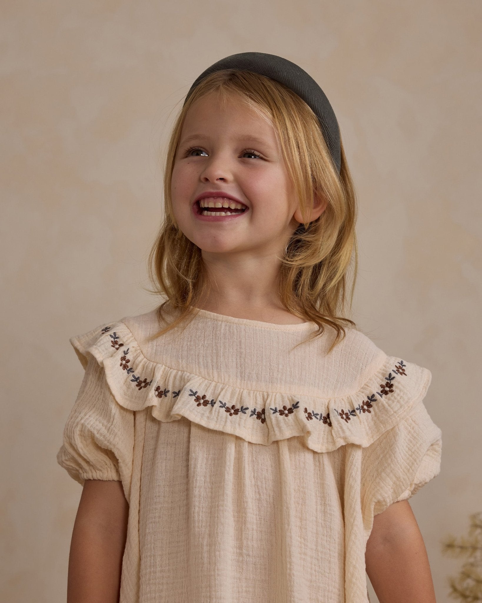 Rylee + Cru Cordelia Dress – Natural | Girls Embroidered Cotton Dress Rylee + Cru