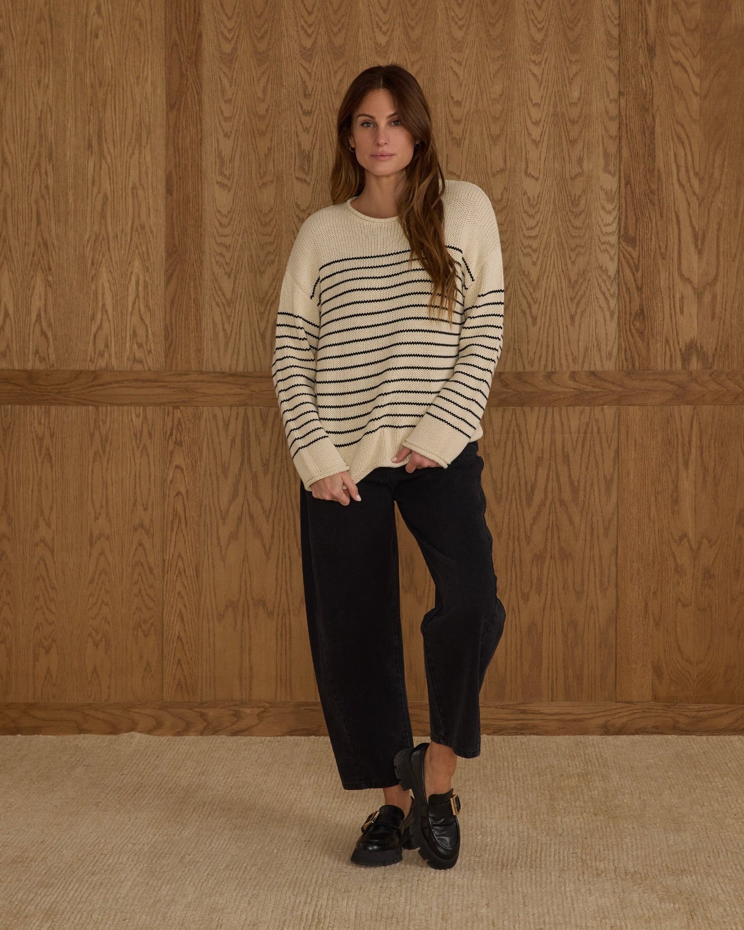 Rylee + Cru Jacques Sweater | Black Stripe Rylee + Cru