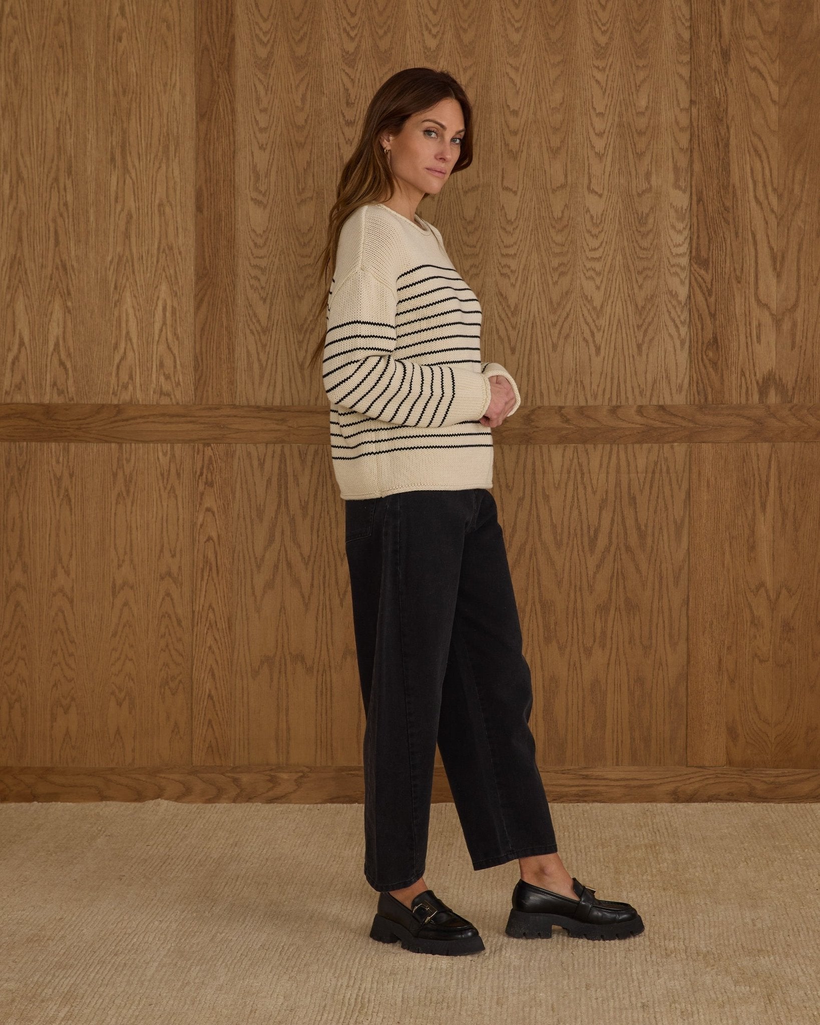 Rylee + Cru Jacques Sweater | Black Stripe Rylee + Cru