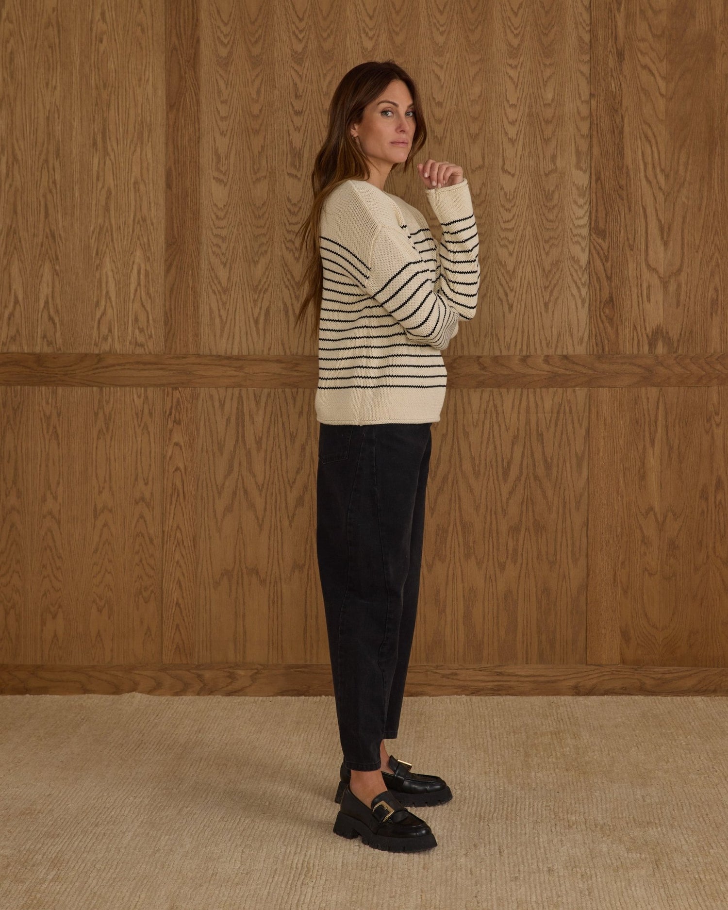 Rylee + Cru Jacques Sweater | Black Stripe Rylee + Cru