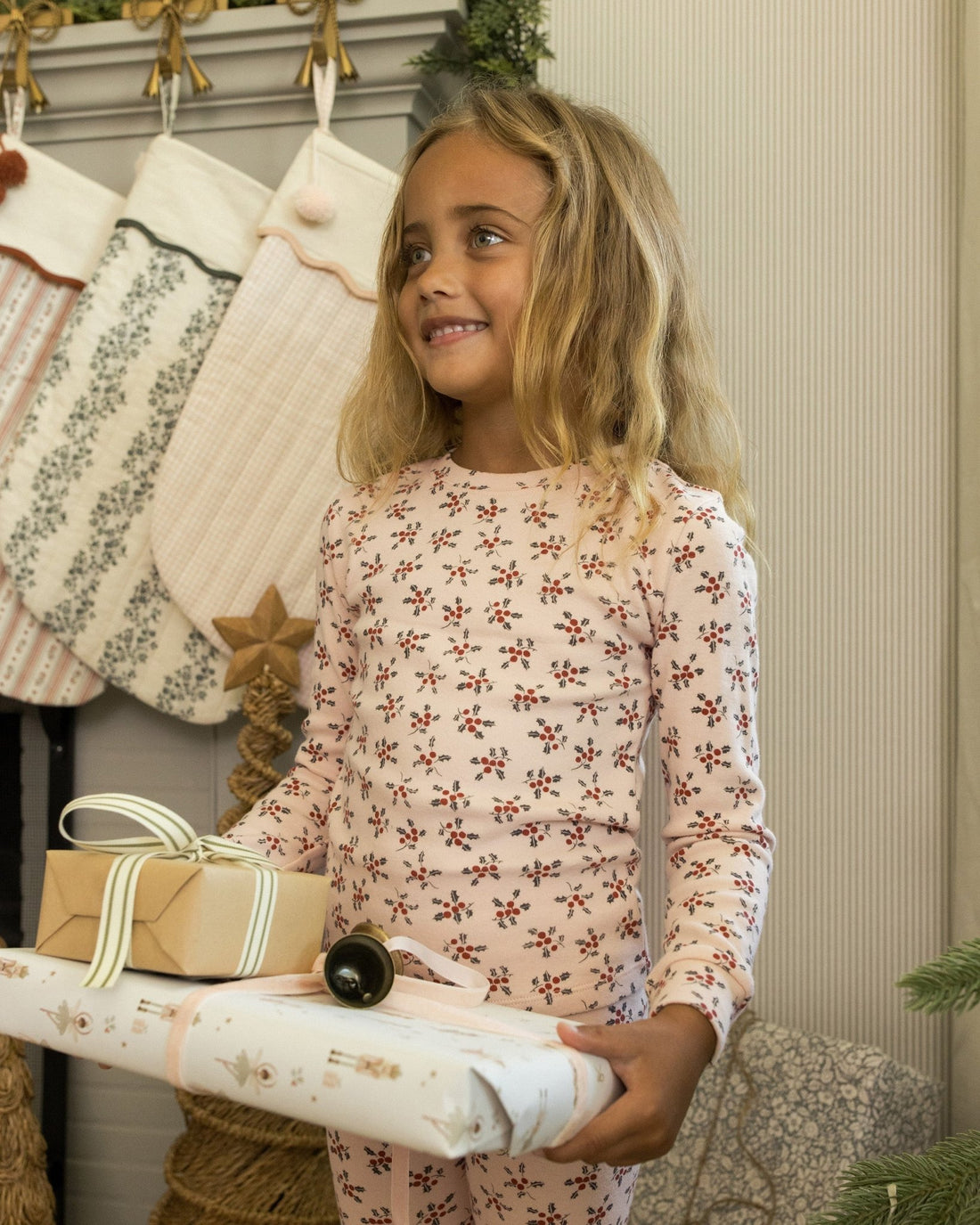 Rylee + Cru Organic Long Sleeve Pajama Set || Holly Berry Rylee + Cru