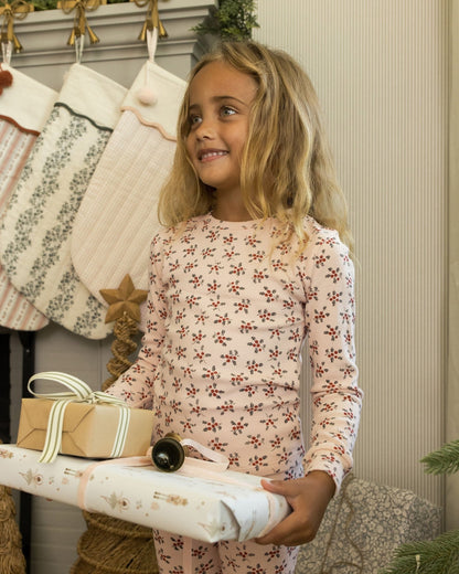Rylee + Cru Organic Long Sleeve Pajama Set || Holly Berry Rylee + Cru