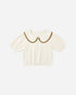 Rylee + Cru Pointelle Collared Top – Natural | Girls Knit Cotton Top Rylee + Cru