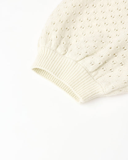 Rylee + Cru Pointelle Collared Top – Natural | Girls Knit Cotton Top Rylee + Cru