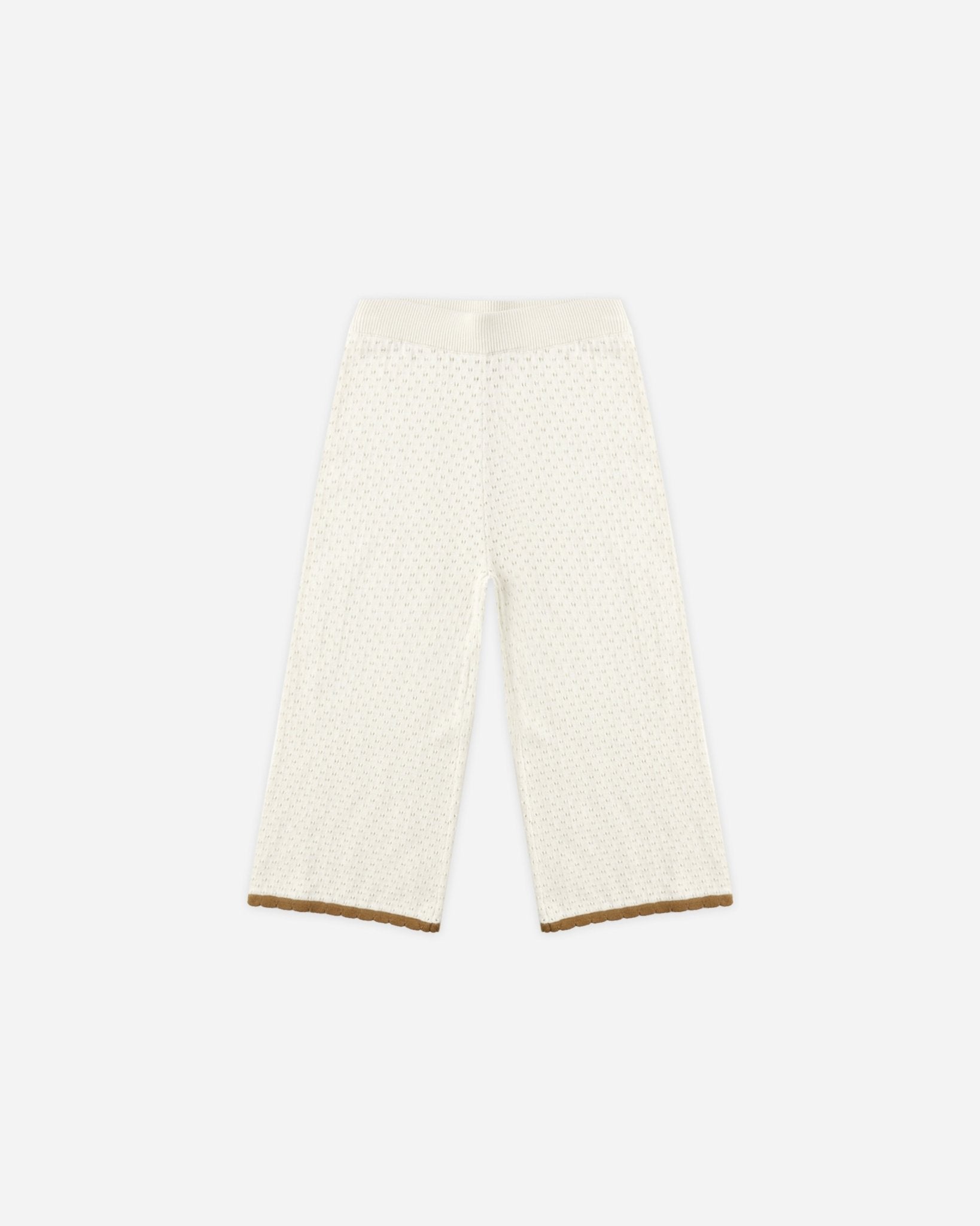 Rylee + Cru Pointelle Knit Pant || Natural Rylee + Cru