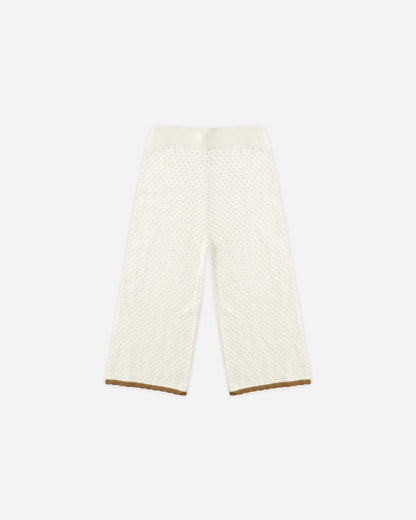 Rylee + Cru Pointelle Knit Pant || Natural Rylee + Cru