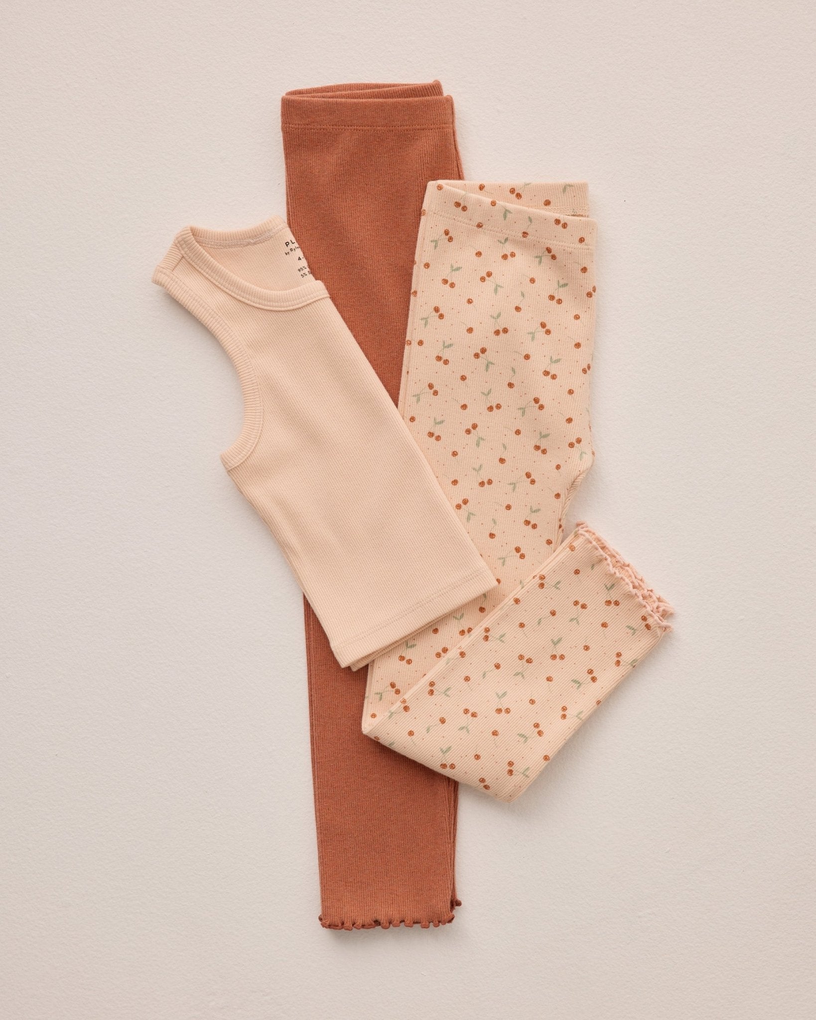 Rylee + Cru Ribbed Legging Set || Cherries, Poppy Rylee + Cru