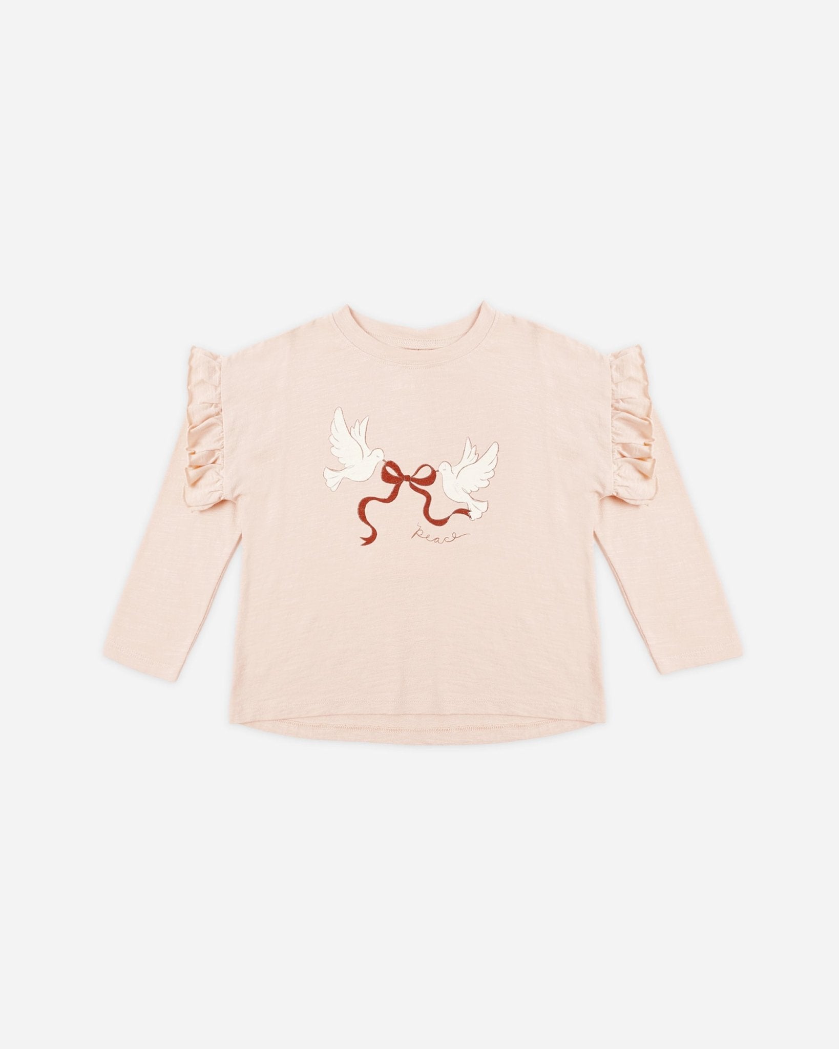 Rylee + Cru Ruffle Long Sleeve Tee || Peace Rylee + Cru